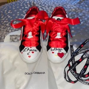 Dolce and Gabbana graffiti tennis shoes